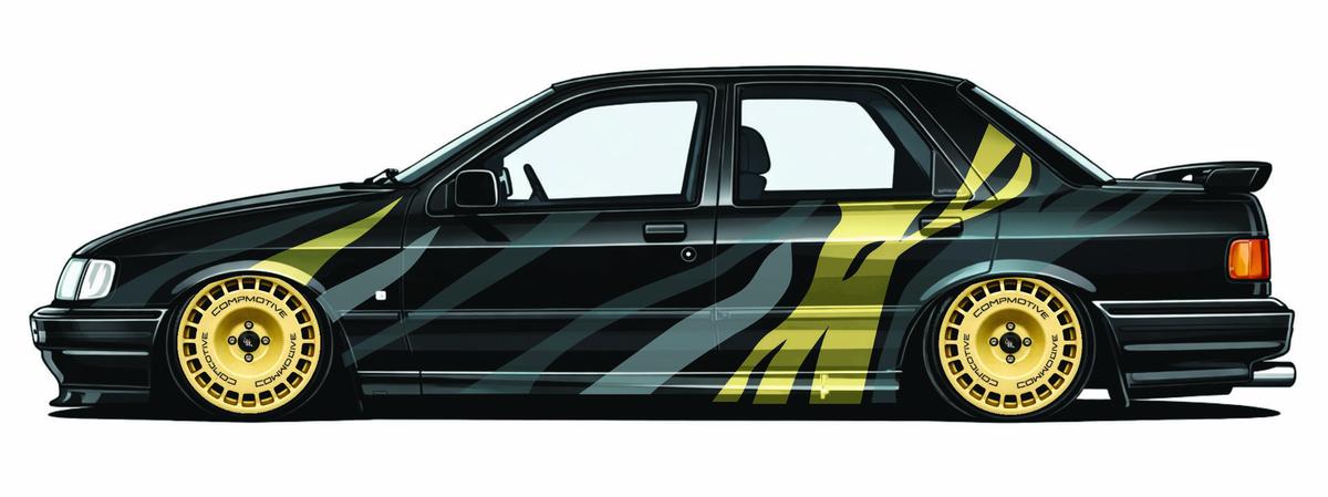 Ford Sierra Cosworth Black & Gold